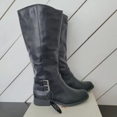 Botas negras con hebilla hasta la rodilla Style & Co talla 6M Maliaa nuevas con etiquetas Foto 1 de 4