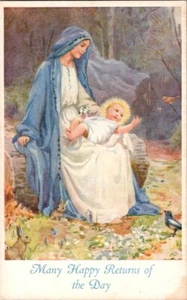 Postcard Mary Happy Returns of The Day - Picture 1 of 2