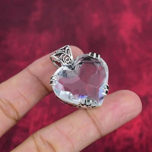 White Topaz Gemstone Handmade 925 Sterling Silver Pendant Jewelry - Picture 1 of 5