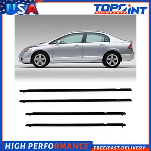 Cinturón de sellado moldura ventana resistente al clima coche Honda Civic 2006-2011 4 un. - Imagen 1 de 5