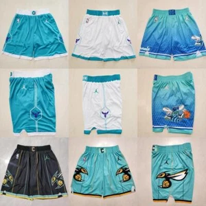 Adult Charlotte Hornets Basketball Shorts Stitched - Bild 1 von 22