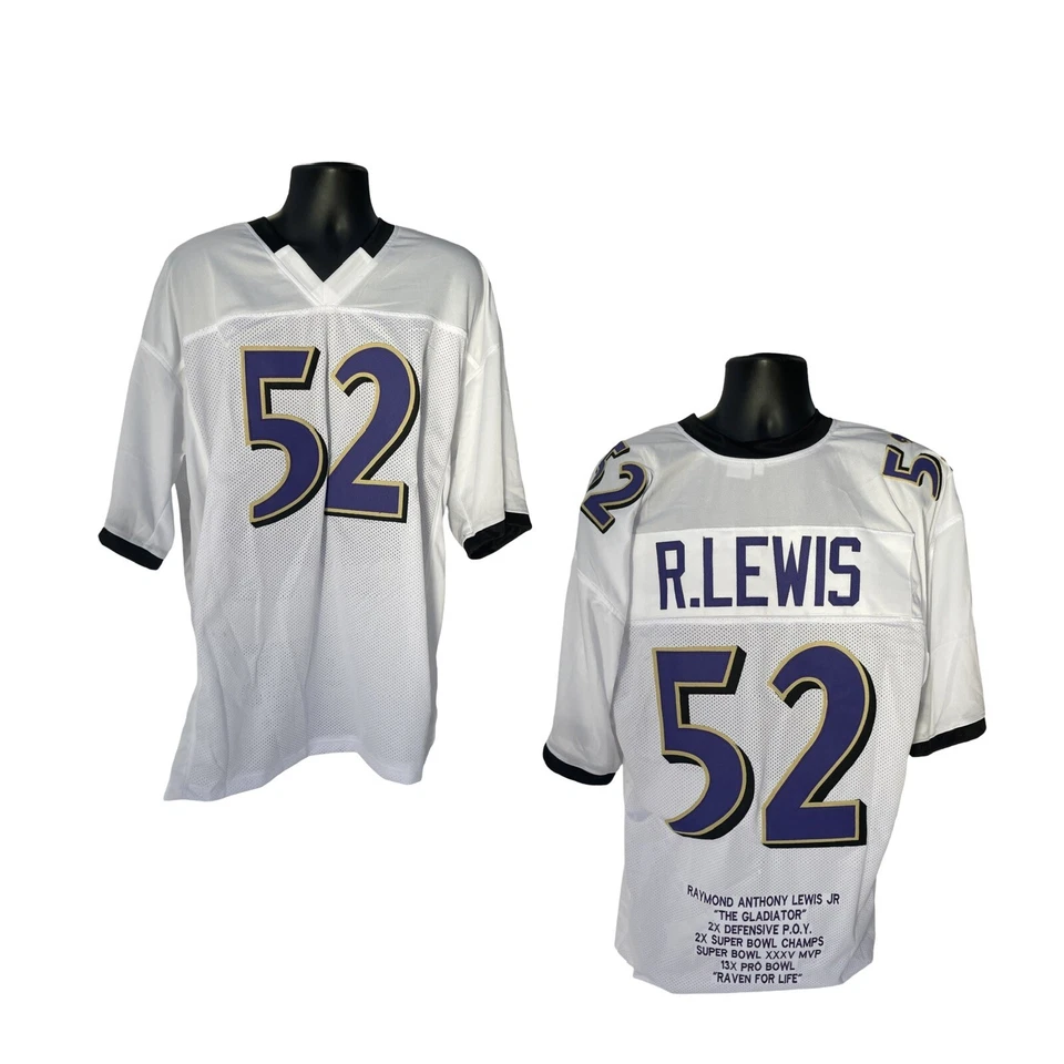 Camiseta deportiva Ray Lewis sin firmar Baltimore Ravens blanca Stat personalizada talla XL NFL  Foto 1 de 1
