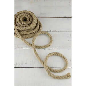 Natural Jute Rope Strong Twisted Decking Cord Garden Sash Camping 6mm - 60mm