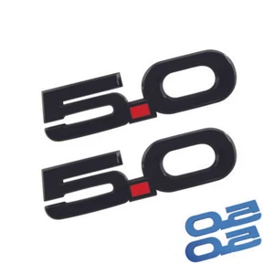 OEM 5.0 Emblem for 2015-20 Mustang GT Left Right Fender Badge SET - Gloss Black - Foto 1 di 4
