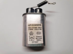 Microondas H.V. Condensador de alto voltaje Elcomtec 1.0 uF HCH-212100A repuesto - Imagen 1 de 1