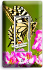 Swallowtail Butterfly Pink Flowers Light Switch Outlet Wall Plate Room Art Decor