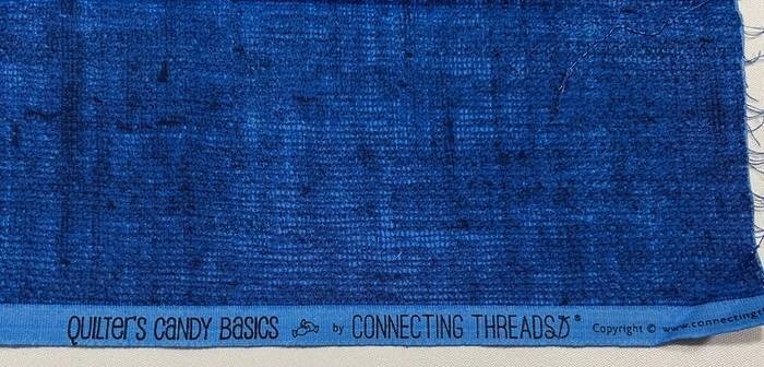Connecting Threads Fabric Remnant QUILTER'S CANDY BASICS 24"x44" Cotton Blue - Image 1 of 2