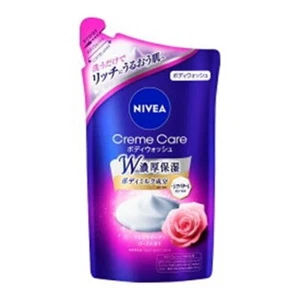 KAO NIVEA Creme Pflege Body Wash Französische Gartenrose Duft Nachfüller 360ml - Bild 1 von 3