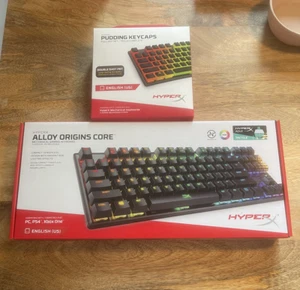 NEW HyperX Alloy Origins Core (Aqua Switches) and Pudding Keycap Set - Picture 1 of 2