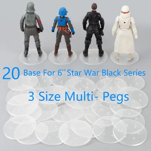 Lot 20 Star Wars Black Series 6'' Figure Display Stands Base 3 Size Multi-Peg K3 - Picture 1 of 7