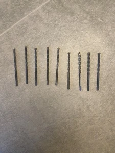 3/16 Inch CARBIDE TIPPED MASONARY DRILL BITS LOT OF 9 - Picture 1 of 5