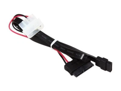 20" (20-Inch) Slimline SATA 13-Pin (7+6) to SATA 7-Pin with Molex Power Adapter - Image 1 of 3