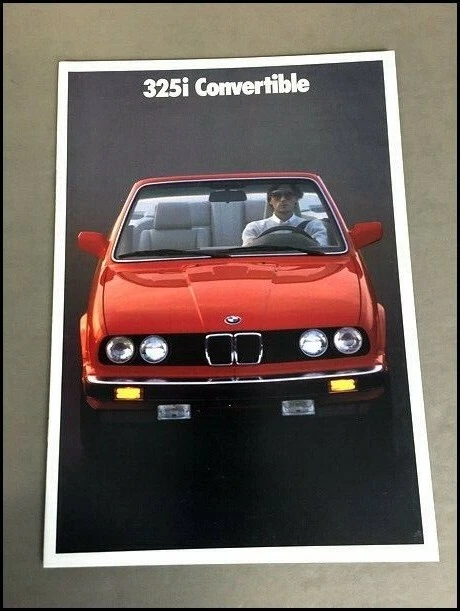 1988 BMW 325i Convertible 3-Series 20-page Original Car Sales Brochure Catalog Foto 1 de 4