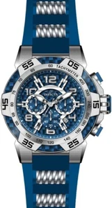 Invicta Speedway Men's 51mm Glass Fiber Silver Blue Chronograph Watch 24231 - Picture 1 of 8