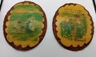 Wintermute Oval Wood Slice Wall Plaque Boys Kids Tractor Truck Farm Country Vtg