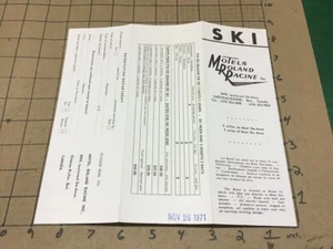 Vintage High Grade SKI brochure: SKI motels Roland Racine inc -- 1971 - Picture 1 of 2