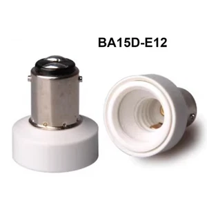 New Edison Screw BA15D To E12A LED Light Bulb Socket Base Lamp Adaptor Converter - Picture 1 of 7