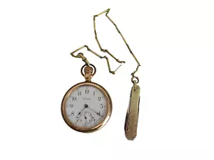Vintage Waltham Pocket Watch 15 Jewels Model 1899 Size 16 w/Miller Bros. Knife - Picture 1 of 23