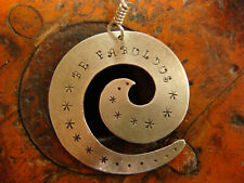 VINTAGE LISA'S PIECES STERLING SILVER "BE FABULOUS" SPIRAL PENDANT 