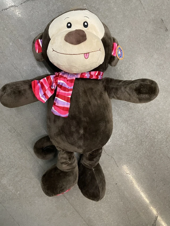 RARO Circo Circo Feliz Mono Marrón con Etiqueta Bufanda Peluche Jumbo Grande Las Vegas Foto 1 de 4