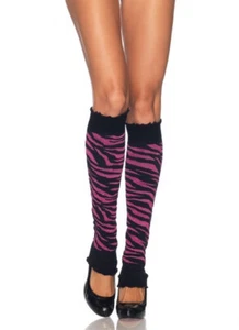 lurex Zebra Black/Pink leg Warmer - Picture 1 of 1