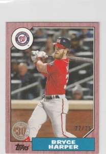 Bryce Harper 2017 Topps On Demand 1987 Insert Mini Red 22/25 #87-1 Nationals - Picture 1 of 1