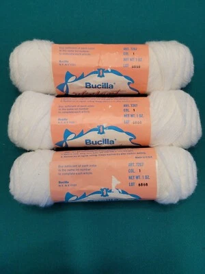 Hilo Bucilla Winfant Orion Acrílico Blanco De Colección Nuevo de Lote Antiguo - Lote de 3- 1 oz cada uno Foto 1 de 3