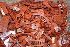 Lego ® 100 reddish braune Steine - rotbraun - Fliesen, Basic, Platten  braun - Bild 1 von 1