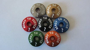 NEW Ready to Suffer? Headset Top Cap 1-1/8" Threadless Topcap aheadset in colors - Picture 1 of 7