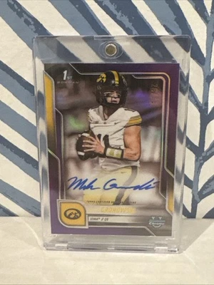 2025 Bowman U Football Mark Gronowski 1st Bowman Purple  Auto /75 - One Touch - Image 1 of 2
