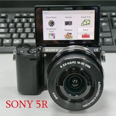 Sony NEX-5R 16.1MP Mirrorless Digital Camera w/16-50mm oss Lens Black Auto Focus - Image 1 of 4
