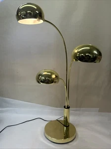 Brass 3-Arm Eyeball Vintage Anthony California Hollywood Regency Table Lamp - Picture 1 of 10