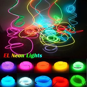 1M- 5M LED Neon EL Kabel Leuchtdraht Wire Lichtschnur Glühen Draht Licht Party - Bild 1 von 29