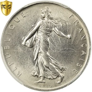 [#485454] Coin, France, Semeuse, Franc, 1960, Paris, PCGS, MS65, Nickel, KM:925. - Picture 1 of 2
