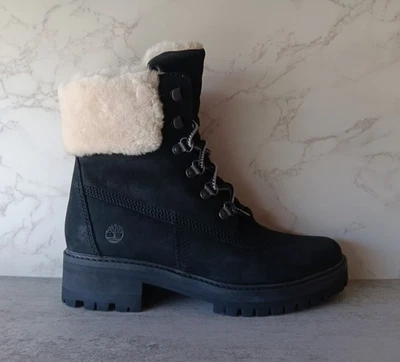 Botas TIMBERLAND Courmayeur Valley para mujer forradas de piel de oveja negras A1RPD Foto 1 de 4