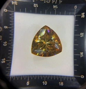 JTV 5.0 Carat 10x10mm Strontium Titanite Trillion Cut Single Loose Gemstone - Picture 1 of 10