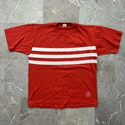 Camisa De Colección Calvin Klein Para Hombre XL Roja Blanca Rayas Hecha en EE. UU. Años 90 Manga Corta Foto 1 de 4