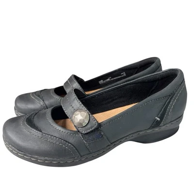 Clarks Women's Ideo Rake Black Mary Jane Comfort Shoes Size 7.5 M Classic Flat - Image 1 of 4