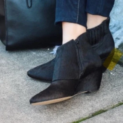 Botines Matisse Negro Nugent Pelo de becerro Cuña al Tobillo - 9 Foto 1 de 4