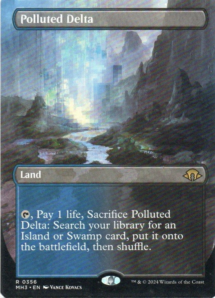 MTG: Modern Horizons 3: Borderless Polluted Delta: Lightly Played Condition - Image 1 of 1