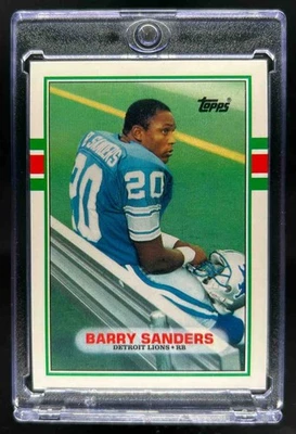 1989 Topps Traded Barry Sanders Rookie RC #83T Lions - Image 1 of 2