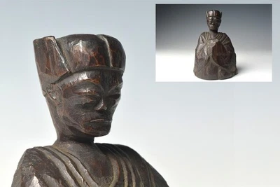 Wood Carving Sculpture, Enku, Edo Period, H4inch Japan Antique - Image 1 of 4