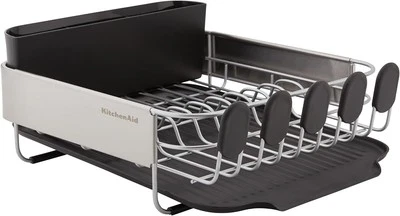 KitchenAid Compact, Space Saving Rust Resistant Dish Rack with Removable Flatwar - Image 1 of 4