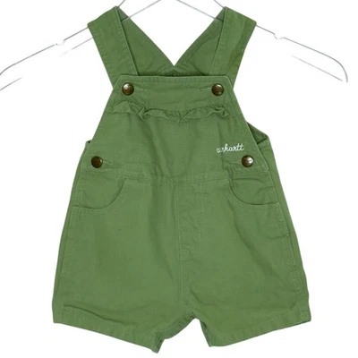 Зеленый комбинезон для девочек Carhartt 12 М комбинезон из хлопка с оборками детский - Изображение 1 из 4