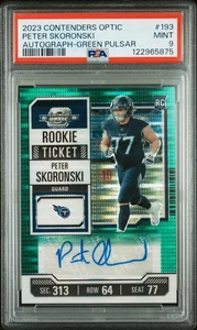 2023 Contenders Optic - #193 Rookie Ticket Auto Peter Skoronski #/30 PSA 9 - Bild 1 von 3