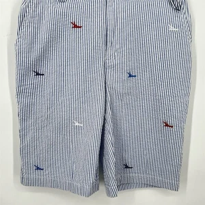 Vineyard Vines Boys Size 18 Blue Striped Chino Shorts Casual - Picture 1 of 9