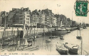 76 - Le Havre - Les Quais - Animée - Bateaux - Oblitération ronde de 1914 - CPA - Zdjęcie 1 z 2