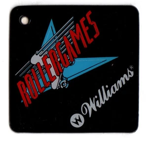 ROLLERGAMES Pinball Promo Plastic Speaker Cutout BLACK - Picture 1 of 1