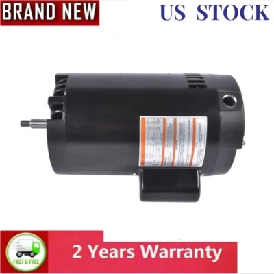 B129 1-1/2 HP Pool Motor 3450 RPM 1 Speed 230/115 Volts 56J Frame PSC C-Face - Image 1 of 4
