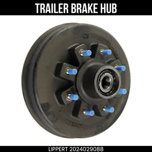 Lippert Threaded Brake Hub 12" for 8K Axles 8x6.5" Wheel 5/8" Studs Pre-Greased - Picture 1 of 1